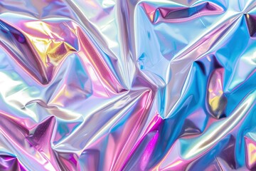 Wall Mural - abstract trendy holographic background. hologram gradient background with metalic waves.