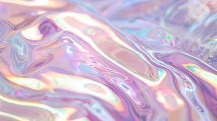Wall Mural - abstract trendy holographic background. hologram gradient background with metalic waves.