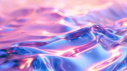 Wall Mural - abstract trendy holographic background. hologram gradient background with metalic waves.
