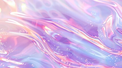 Wall Mural - abstract trendy holographic background. hologram gradient background with metalic waves.