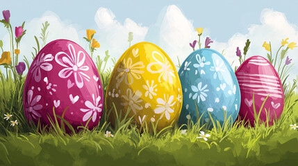 Cartoon easter egg illustration
