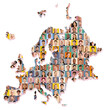 © Robert Kneschke - Portraits vieler Geschäftsleute auf Landkarte von Europa