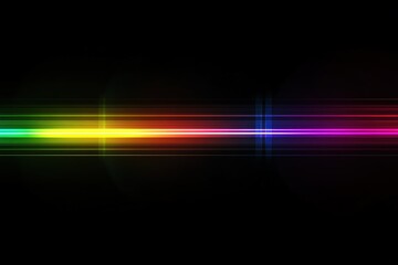 Wall Mural - Radiant Rainbow Beams Exploding on a Black Canvas: A vibrant, dynamic light effect perfect for backgrounds, posters, website headers, and more. Ideal for adding a touch of magic and energy to your    