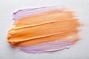 Wall Mural - minimalist abstract art: pale orange & light purple watercolor texture background