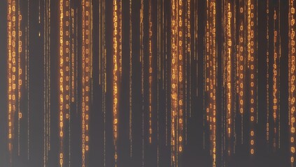 Digital code rain effect, abstract background, technology, data stream
