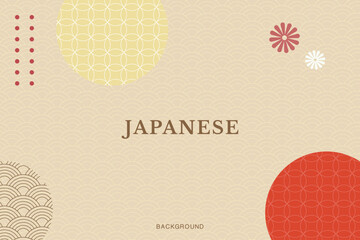 Japanese style geometric minimalist background