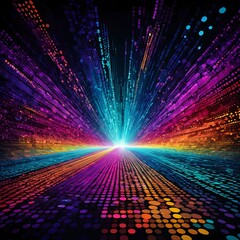 Wall Mural - Abstract Rainbow Light Burst