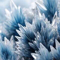 Wall Mural - Blue Crystal Cluster Close-Up