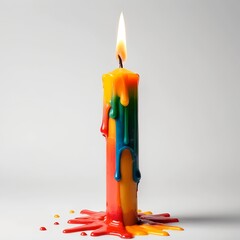 Wall Mural - Melted Rainbow Candle