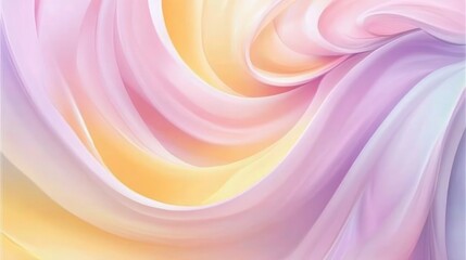Wall Mural - A dreamy abstract intro design with pastel tones of pink, yellow, and lavender.