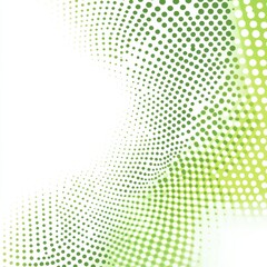 Aufkleber - Green Gradient Dot Matrix Pattern on White Backdrop for Abstract Presentation or Digital Design Concept