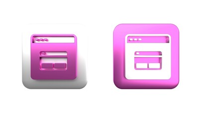 Wall Mural - colorful search engine icon isolated on white background. square button. 3d render illustration