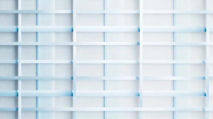 Wall Mural - A seamless grating pattern featuring soft pastel blue lines over a pale gray background, creating a calming, modern geometric abstract backdrop with a minimalist style.