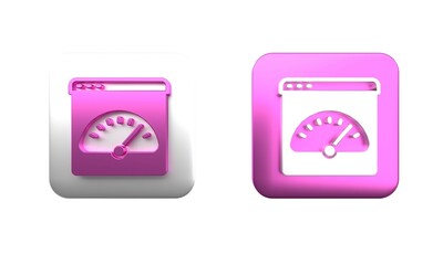 Wall Mural - colorful digital speed meter icon isolated on white background. global network high speed connection