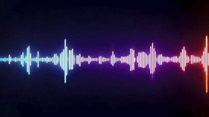 Canvas Print - Sound wave visualization in vibrant colors