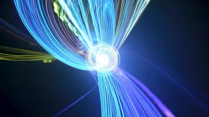 Wall Mural - dynamic colorful abstract motion graphics display