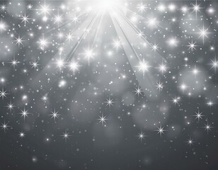 Wall Mural - gray background with lights and stars