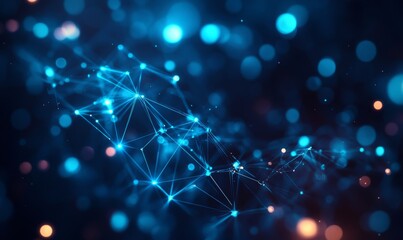 Wireless network and connection abstract data background with wifi symbol