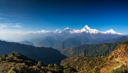 Wall Mural - nagarkot nepal view on the himalayan mountain range