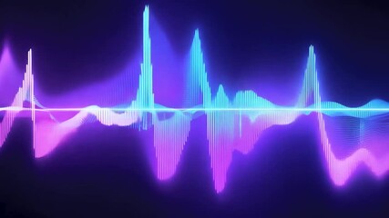 Canvas Print - Vibrant color sound wave visuals