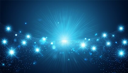 Wall Mural - blue lights background