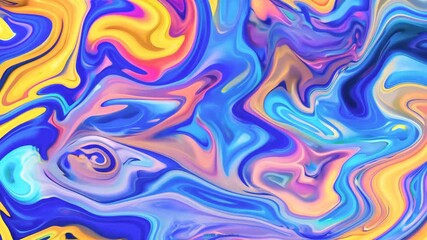 Wall Mural - colorful abstract art swirl with vibrant hues