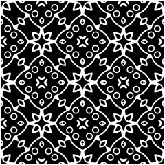 Wall Mural - Abstract texture for fabric print, card, table cloth, furniture, banner, cover, invitation, decoration, wrapping. Seamless repeating pattern.  Black and white color. Carpet pattern texture.