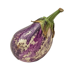 Wall Mural - eggplant Advertisement isolated on white background full depth of field 