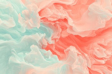 Wall Mural - a dynamic fusion of orange and blue colors swirls and blends against a gentle gradient background, s