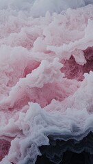 Wall Mural - an abstract design that incorporates flowing curves and graduated color effects, presented on a blur