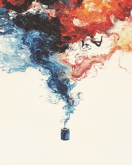 Wall Mural - a mesmerizing abstract design featuring multicolored flowing paint offers a unique visual element fo