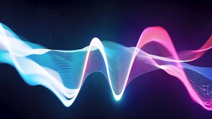Canvas Print - Vibrant sound waves with dynamic visuals