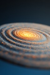 Poster - Celestial Spiral Formation Luminous Cosmic Patterns in Space Dust - Modern Astronomical Visualization for Education and Exploration