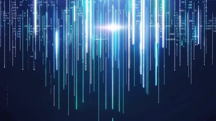 Canvas Print - captivating light displays above a blue background