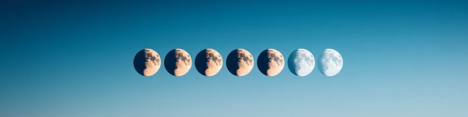 Leinwandbilder - Contemporary Lunar Phase Diagram Detailed Moon Surface Progression in Minimalist Style - Educational and Scientific Visual for Astronomy Enthusiasts and Academic References