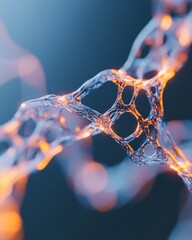 Aufkleber - Cutting-Edge VR Fitness Design Neon Wireframe on Dark Background for Dynamic Workouts - Tech Innovation in Health and Modern Athletic Applications