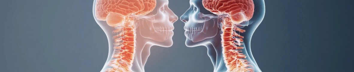 Poster - Futuristic Medical Imaging Display Transparent Human Anatomical Models with Neural Interface - Cutting-Edge Healthcare Content and Diagnostic Innovation for Digital Clinics