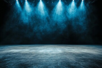 Wall Mural - an entertainment show was held on a stage with a contemporary dance stage light background and a spo