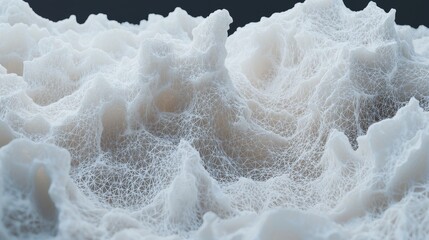 Technical and cloth fabric composition shown in a detailed yarn material closeup, set against an industrial science background texture, with a macro view of the thread and yarn material