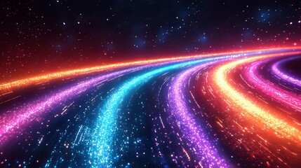 Wall Mural - a colorful and abstract background is depicted with a futuristic theme, featuring an explosion of li