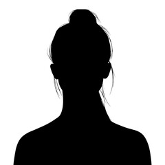 Sticker - People avatar silhouette portrait outline vector