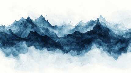 Wall Mural - blue and green abstract waves flowing in isolation on a background of transparent or white