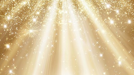 Wall Mural - a modern golden light with glare is shown, encompassing the sun, its rays, the dawn, and the sun's g
