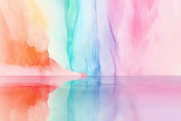 Wall Mural - abstract blurred holographic iridescent foil background paired with trendy gradient wallpaper