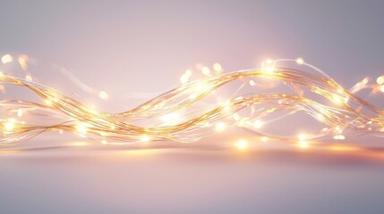 Wall Mural - isolated png christmas lights with realistic design elements, great for creating glowing lights in x