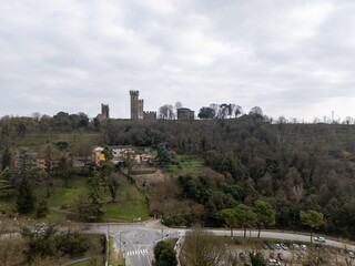 Valeggio sul Minicio,a charming village on the river Mincio with ancient fortified bridge and Scaliger Castle