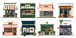 © Rawpixel.com - Charming illustrated storefronts collection, isolated vector set