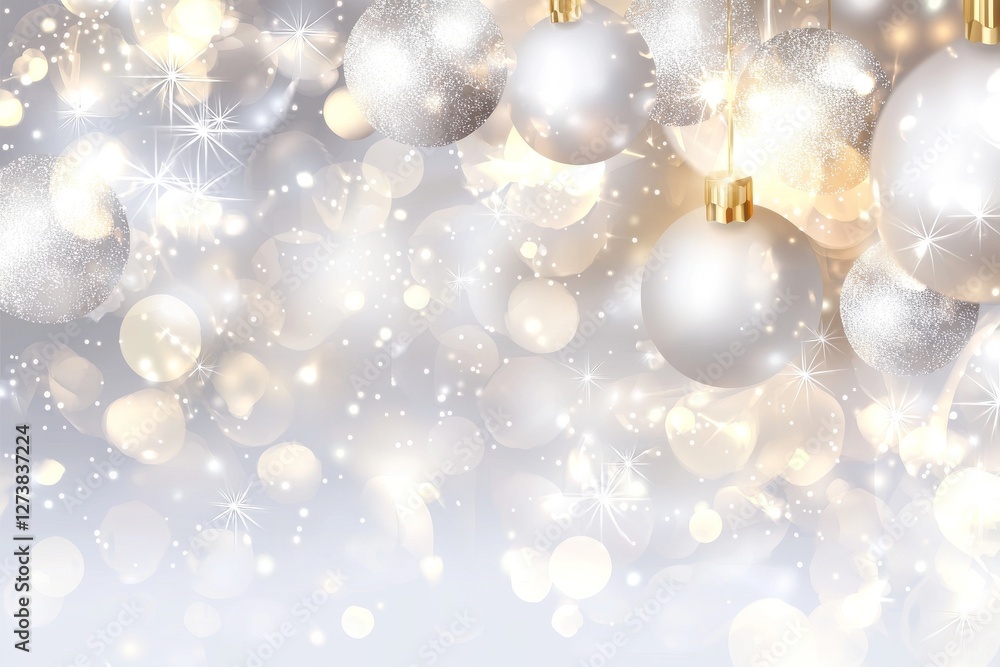 The wall is blurred and set against a soft light background with abstract bokeh lights