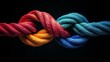 © Atick Tajwar Khan - Team rope diverse strength connect partnership together teamwork unity communicate support. The concept, we can bring different individuals or groups together to form one strong team for success