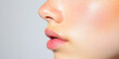 © Lila Patel - Close-up Profile of Fair Skin with Freckles and Lips